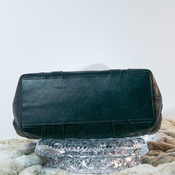 Y2K Vintage Coach Black Hampton Glove-tanned Leather Tote/Shoulder Bag Purse EUC - Picture 6 of 6